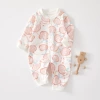 Spring and autumn conjoined clothes are full of printed powder apples