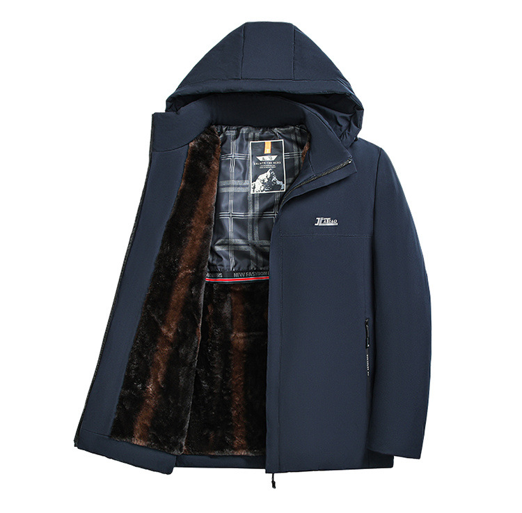Men's Warm Velvet Padded Jacket Windproof Autumn Winter Coat_voghion.com