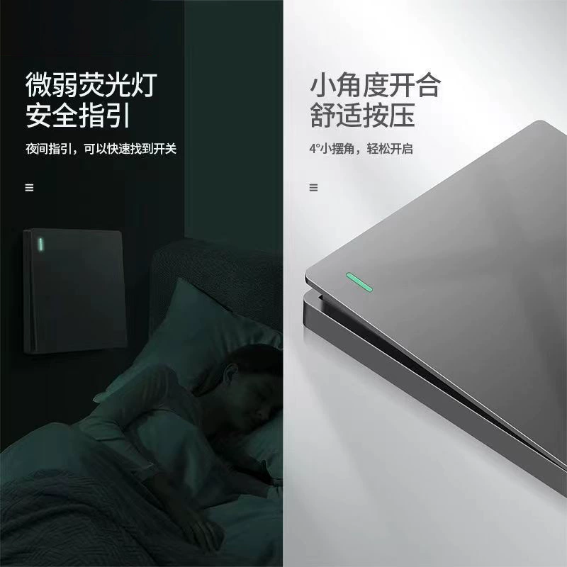 Тип 86 серый два-три полюса с пятью отверстиями розетка панель 16a инженерный настенный выключатель Домашняя панель с выключателем пористый