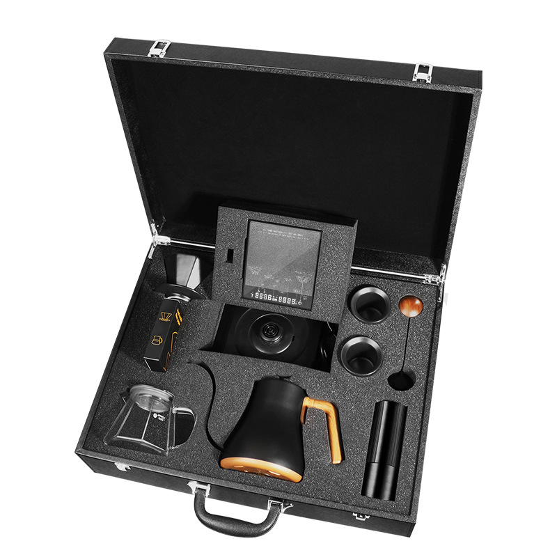 Sphinx set de cafetera de agua de mano, caja de cuero, caja de agua de mano, caja de agua de mano