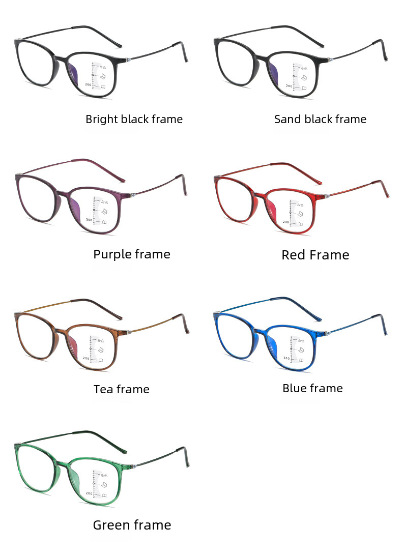 Nouvelles lunettes de presbytie progressives multifocales anti-lumière bleue en gros hommes et femmes lisant des lunettes de presbytie à double usage_voghion.com