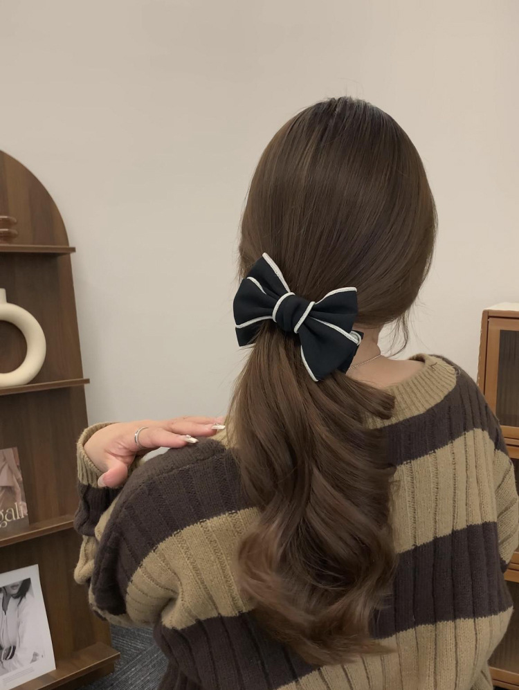 30g Weight Hair Clip Hair Accessories Type 1 Piece Quantity Holiday, Daily Occasion Bow Knot Pattern Women's Gender Simple Style, Classic Style Style Women's Simple Style Classic Style Bow Knot Cloth Hair Clip 6