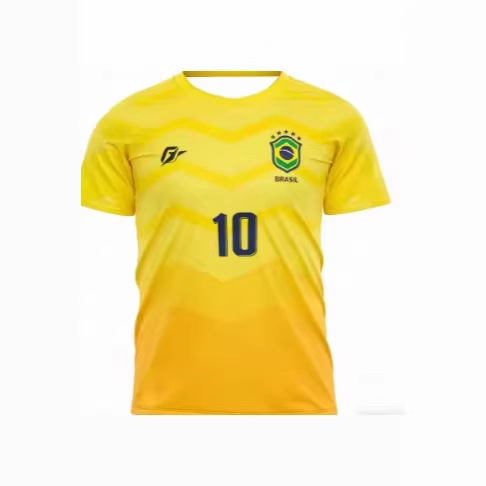 Brazilian-Style Volleyball Jerseys |   Blue-Green Sweatshirt with Gradient Yellow-Green Sleeves T-Shirt