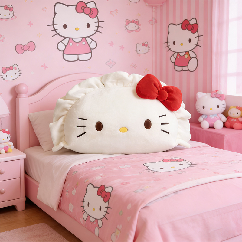 Hello Kitty plush toy dumpling pillow, cute large sofa cushion, student dormitory bed cushion