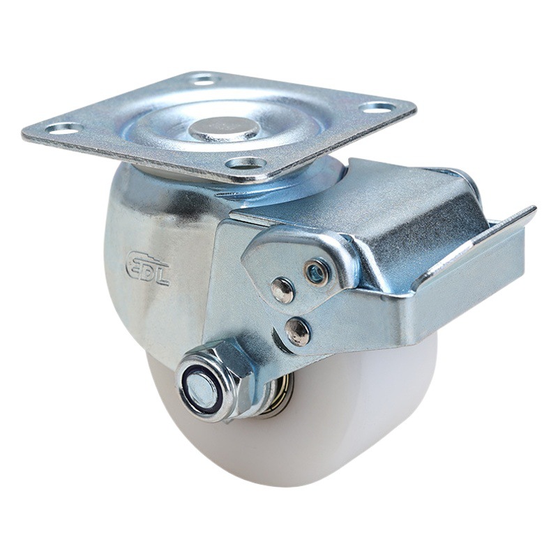 Rueda de Bajo Centro de Gravedad M411-26 2 Pulgadas 2.5 Pulgadas de Nailon MC con Freno para Equipos