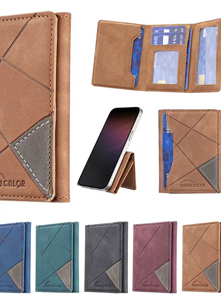 The BFK16, a rectangular, magnetic-closure cardholder, is a versatile and stylish long wallet with multiple card slots