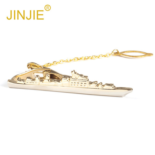 New gold-plated Zeus shield military-style copper tie clip, hot-selling in foreign trade, casual design tie clip wholesale