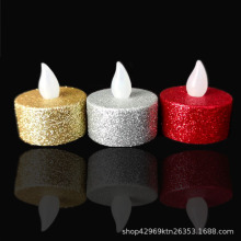 LED电子蜡烛 金粉银粉撒粉小茶蜡 生日节日圣诞万圣节装饰蜡烛灯