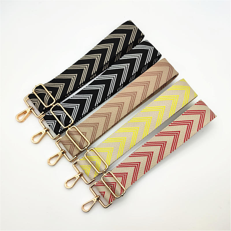 Polyester Color Block Bag Strap display picture 1