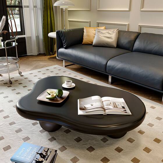 Creative French Style Light Luxury Cloud Coffee Table Modern Simple Minimalist Small Apartment Irregular Coffee Table Designer
