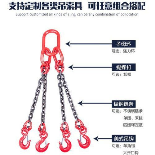 上海华翼供应各规格起重链条吊环索具钢丝绳配件量大从优