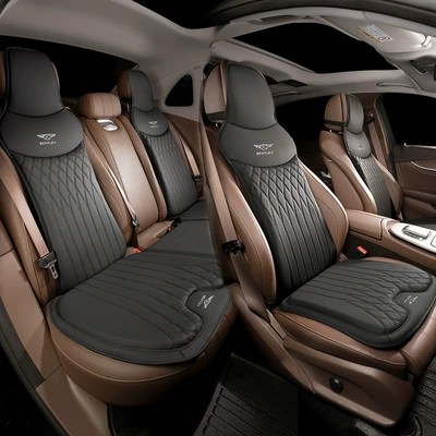 Bentley Flying Spur, Mulsanne, Continental Gt, Waist support - model-b-prestigious-black-bentley-front-and-rear-seat-cushions-and-backrests-seven-piece-set