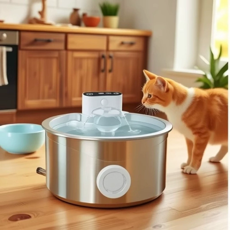 Питьевые интеллектуальные питьевые фонтанчики Беспроводной диспенсер для кошек и собак Автоматическая циркуляция фильтрации диспенсер для воды из нержавеющей стали