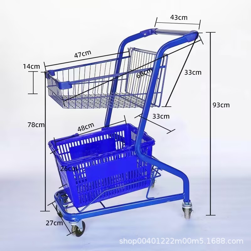 Carrito de compras de supermercado nuevo multifuncional carrito de compras carrito de compras doméstico propiedad carrito de compras almacén de carritos de manejo de camiones