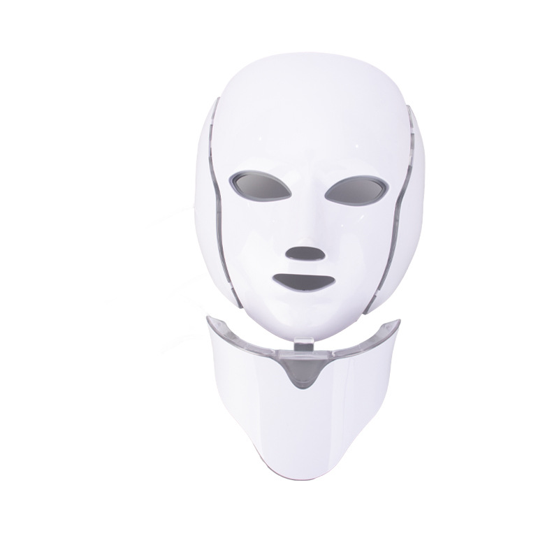 Foreign Trade Cross-Border Colorful Phototherapy Neck Mask Household Led Red Light Beauty Spectrometer Photon Rejuvenation Instrument