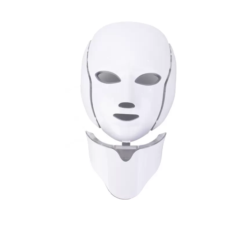 外贸跨境 七彩光疗带脖子面罩家用LED红光美容光谱仪光子嫩肤仪