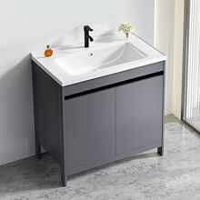 落地式洗手盆柜组合碳纤维浴室柜阳台洗漱台陶瓷洗脸池卫生间台盆