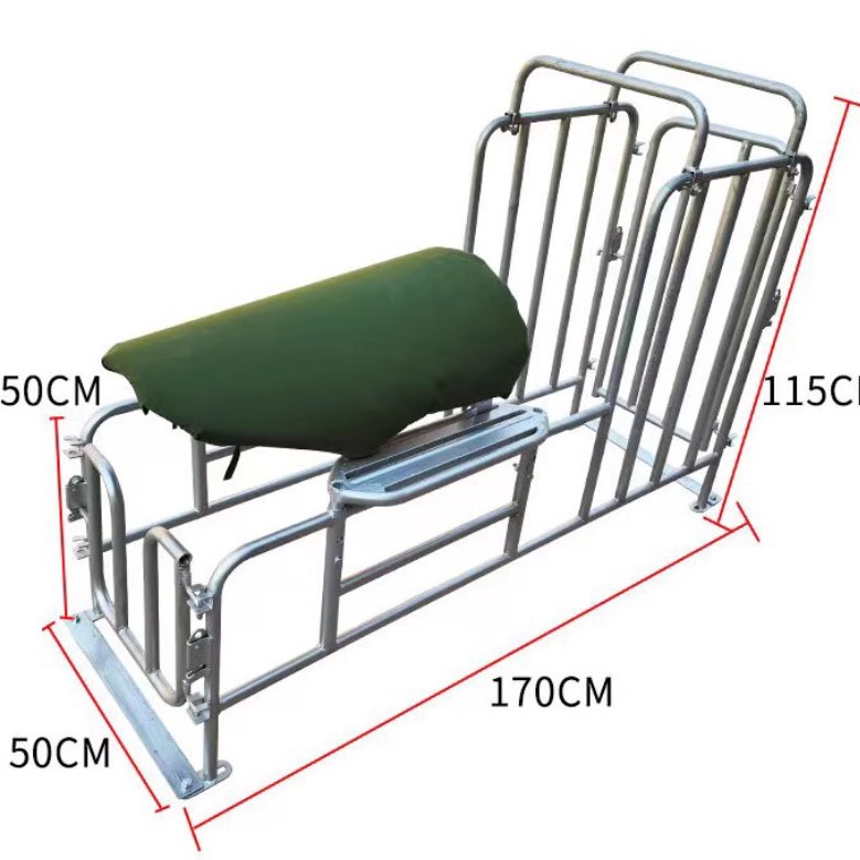 Estante de semilla de cerdas galvanizado en caliente, estante de recolección de esperma de cerdos macho, aparato de cría de artefactos mágicos de semilla de cerdos de patas bajas