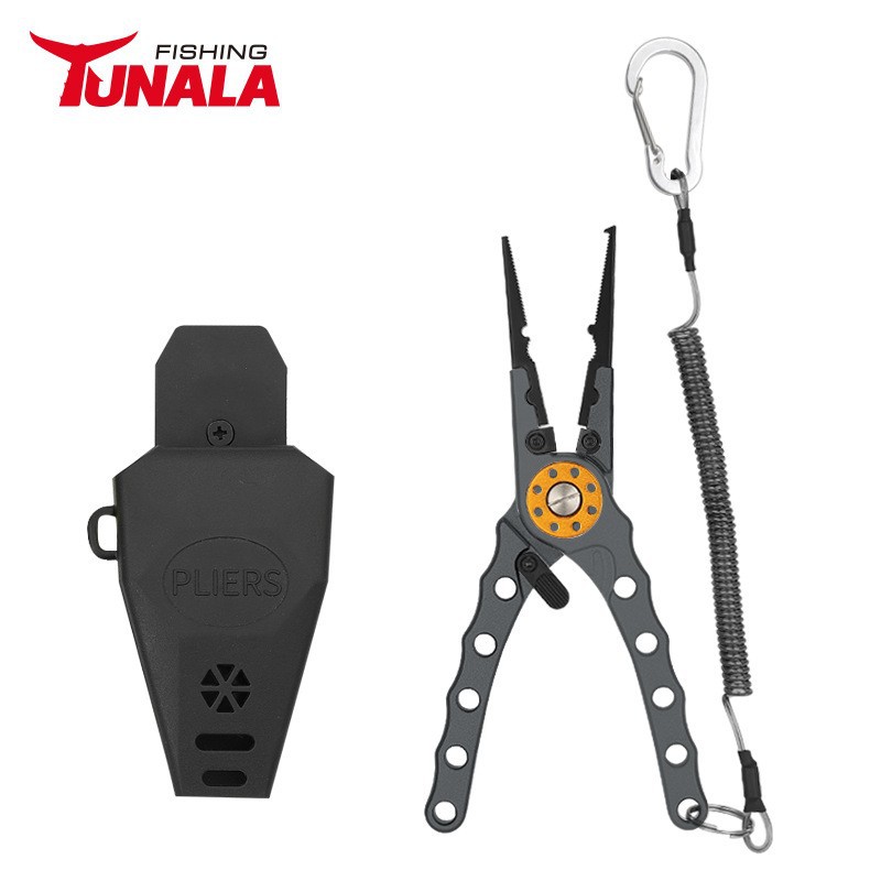 Línea de corte de bucle abierto Luya abrazadera Cable de presión Cinturón de plomo perdido cuerda de aleación de aluminio multifunción tijeras de pesca dispositivo de control de peces