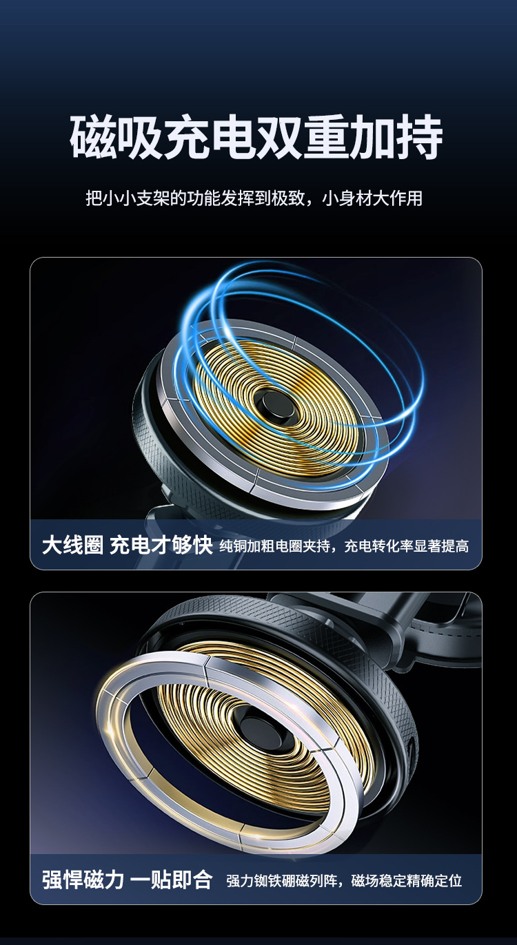 Amazon Car Phone Holder, Car Cup Holder, Strong Magnetic Suction, Wireless Charging Cup Holder, Water Cup Holder, Navigation Holder Wholesale
