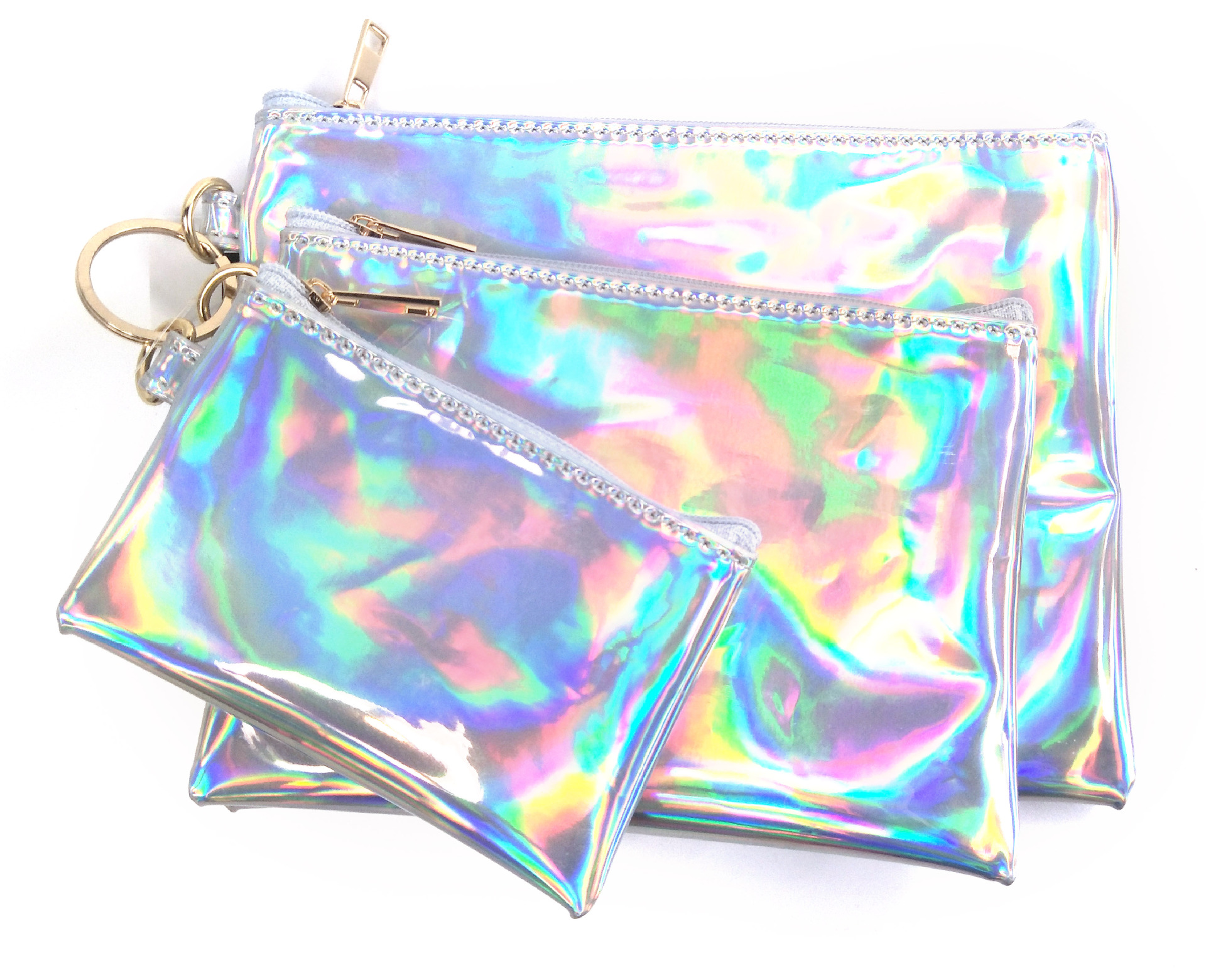 Nuevo bolso de las mujeres de moda todo fósforo monedero colorido láser mini bolso de la jalea transparente