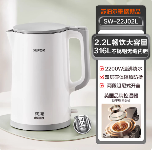 SW-22J02L [316L 스테인리스 + 2200W 급속 끓임]