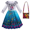 Children's small princess costume, clothing, long skirt, cosplay, with short sleeve