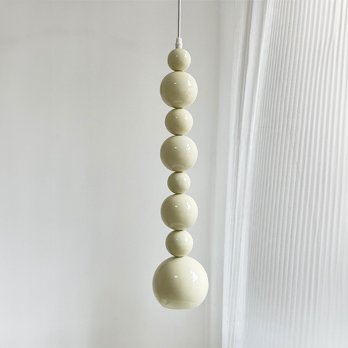 Cream-style Bedside Chandelier for Bedroom | Long-Line Lamp | Bauhaus Mid-Century Creative Gourd-Light Designers' Instagram-Famous Small Pendant Light