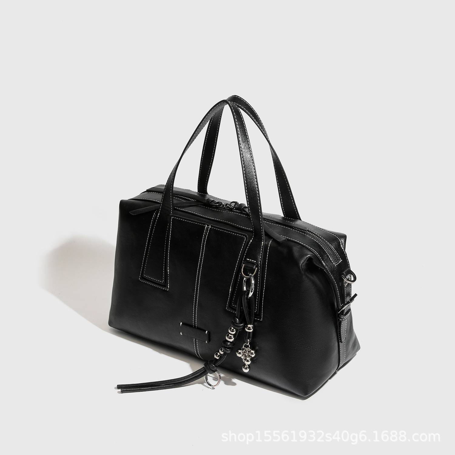 Retro Boston Bag For Women 2026 New Arrival Large Capacity Commuter Travel Handbag Textured Shoulder Crossbody Bag