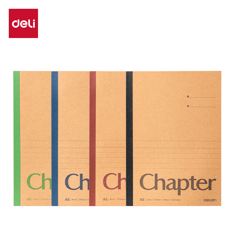 Delik N66 - A530 / B580 / A460 papel kraft soft copy simple horizontal libro de registro de trabajo comercial