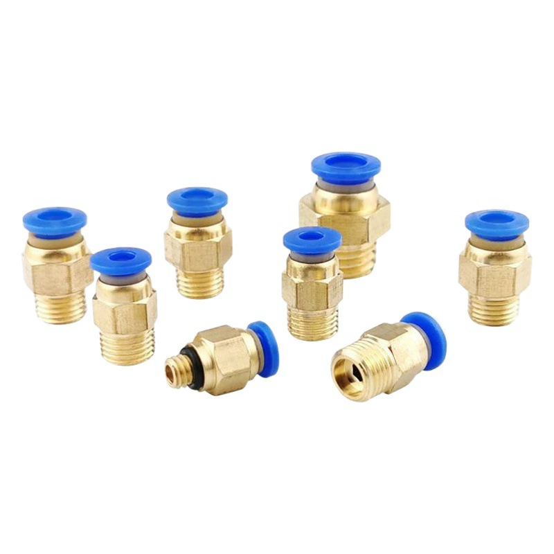 Резьба соединителя штепсельной вилки трубы воздуха прессформы пневматическая быстрая Метрическая прямо через сопло ПК4/6-М6/М8/М10/М12