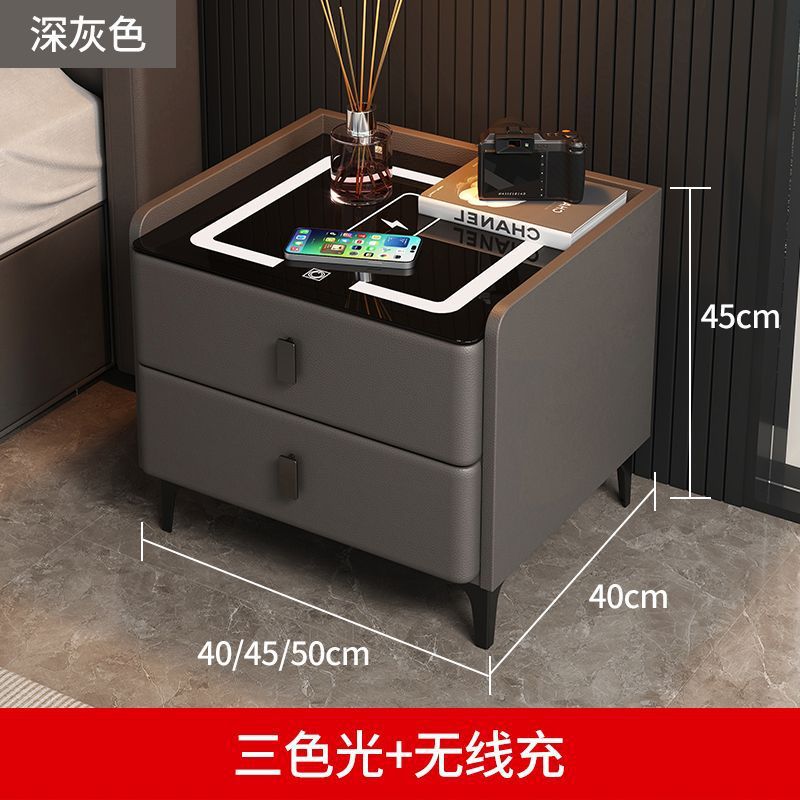 Inteligente multifuncional madera sólida recargable casera cabecera inalámbrica lujosa cabecera de cama moderna y simple bloqueo de huellas dactilares dormitorio