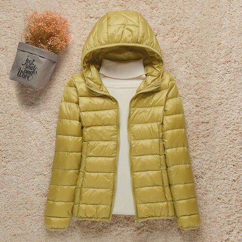 Lightweight Down Cotton Women's Short Hooded Jacket  Autumn/Winter New Slim Fit Plus Size Thin Women's Convenient Outerwear Genuine Product