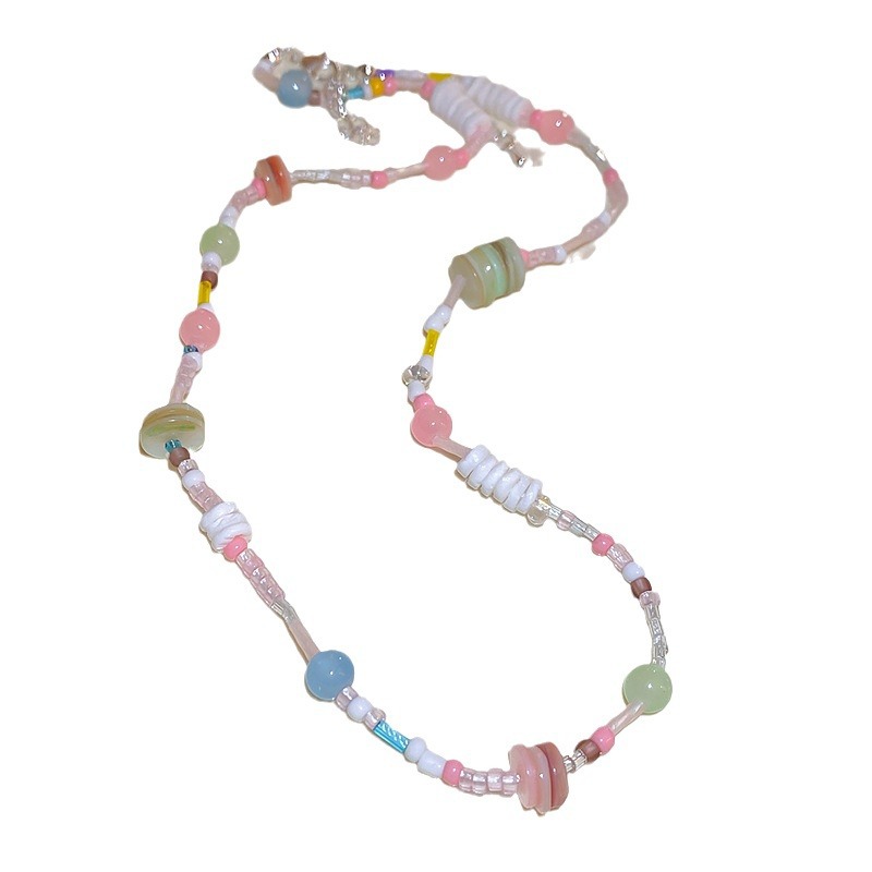 Collar de perlas de agua dulce de color de acero de titanio galvanizado en oro real, personalidad fresca, cadena de clavícula, collar de nicho femenino