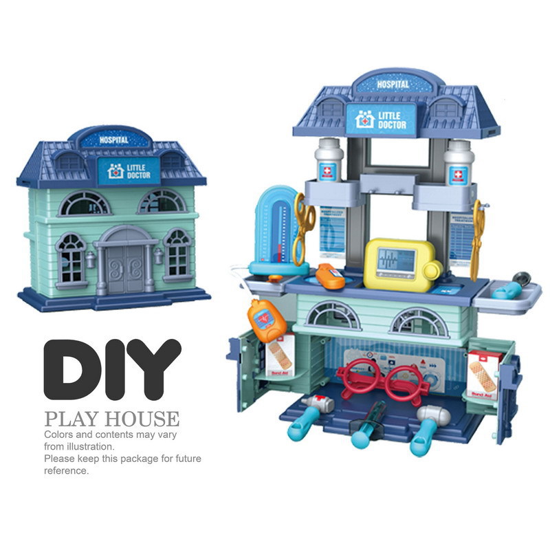 Comercio exterior para niños simulación Castillo Villa Casa vajilla herramientas maquillaje herramientas médicas supermercado juego casa juguetes para mascotas