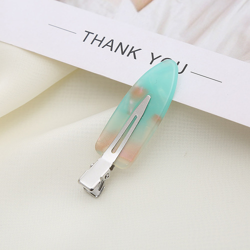 Korean style acetic acid hair clip female internet celebrity 2024 new style hair clip makeup bangs clip split hair clip duckbill clip wholesale 
