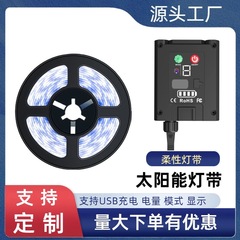 国境を越えた新しいソーラーライト、USB充電式ストリングライト、キャンプコミュニティホームハンギングツリー装飾LEDライトストリップ