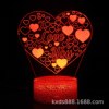 Creative table lamp for St. Valentine's Day, LED touch night light, 3D, creative gift