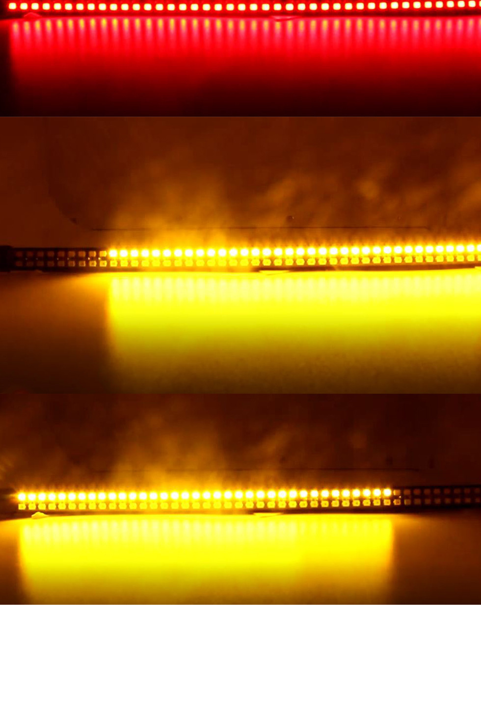 Motorcycle LED red and yellow two-color driving light turn signal burst flash brake flowing water brake motorcycle license plate light
