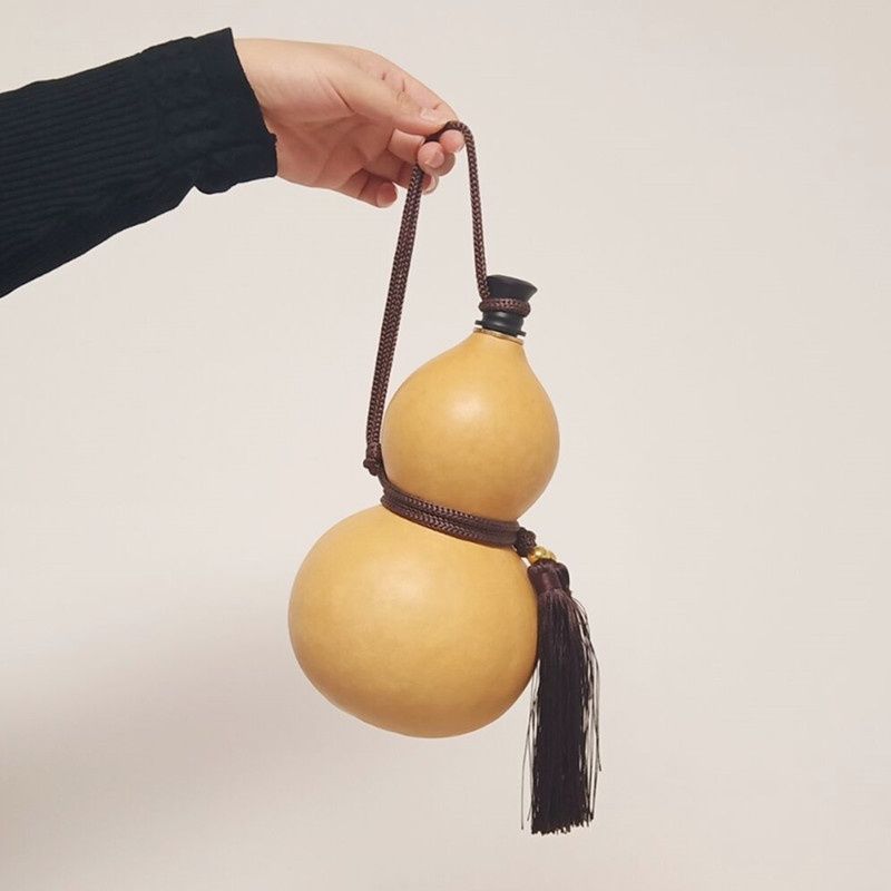 酒葫芦天然装酒蜂蜡防渗水酒壶家居摆件随身携带外贸工厂代发爆款