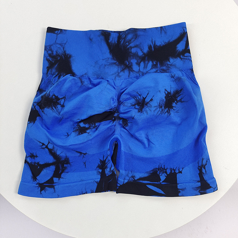 Cintura alta, cadera, melocotón, traje de teñido anudado deportivo, traje de yoga de hombro inclinado a prueba de golpes para mujer