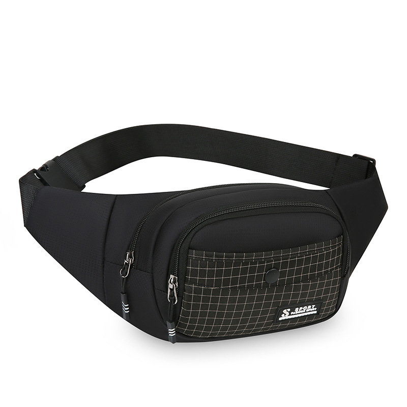 Bolsa de pago de negocios multicapa, bolso de pecho de nylon casual universal para hombres, bolso de teléfono móvil portátil al aire libre, mochila de hombro