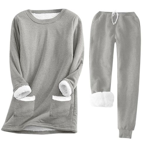 Women's pullover long sleeve sweatshirt set