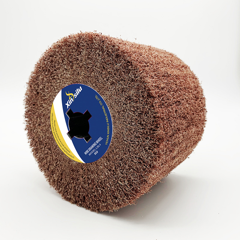 欧料拉丝轮全砂布轮尼龙轮十字芯不锈钢拉丝除锈