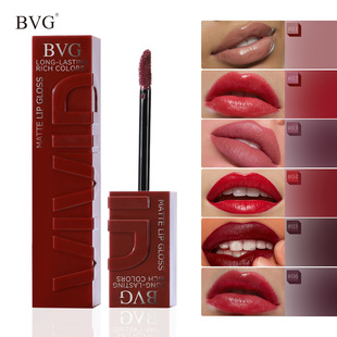 Cross-border makeup BVG matte matte matte lip glaze suit wholesale lipstick non-stick cup non-fading lip gloss lip gloss moisturizing