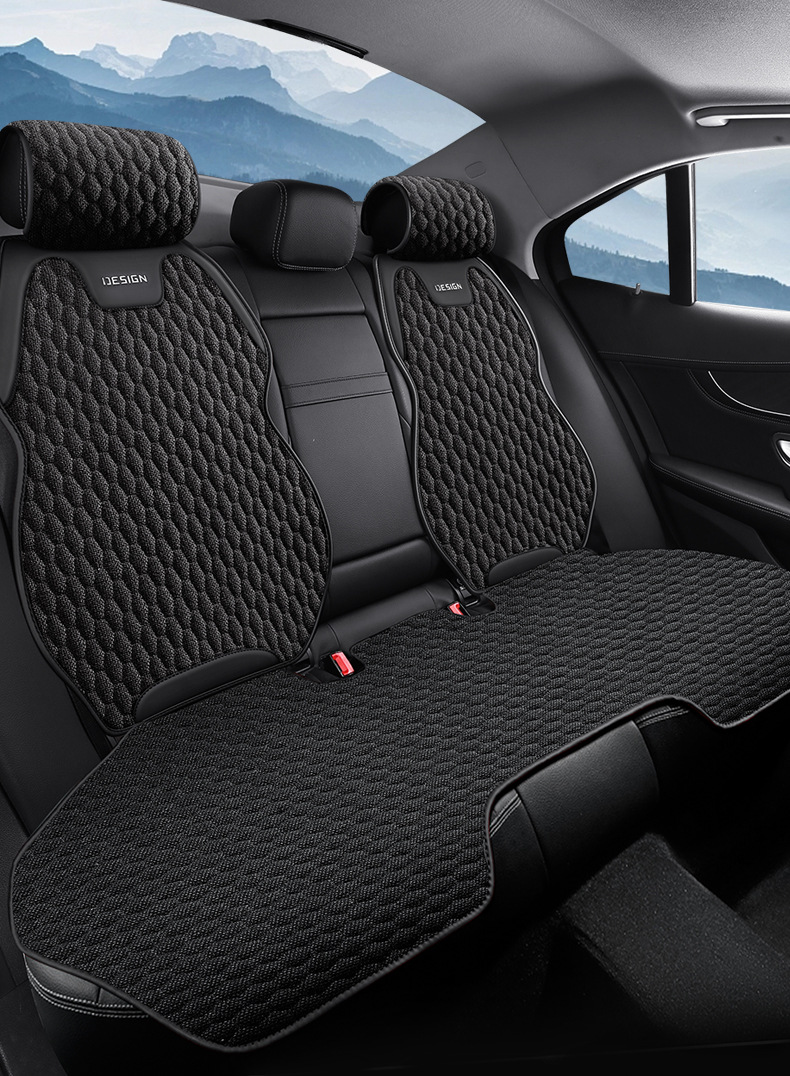 Car Seat Covers for All Seasons, New Linen Fabric Seat Cushions, Leather and Linen Seat Covers, Manufacturer Wholesale