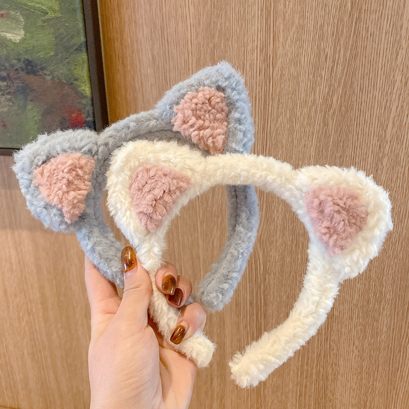 Corea del Sur vende lindas orejas de gato, diademas, diademas de felpa de niña dulce, diademas de todo fósforo, diademas para lavar la cara, diademas
