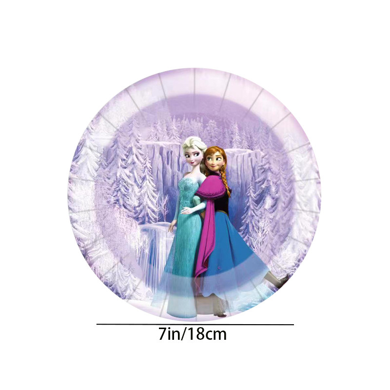 アナと雪の女王のテーマの誕生日パーティーの装飾食器セットフラグ吊り下げ使い捨て紙皿ティッシュテーブルクロス|undefined