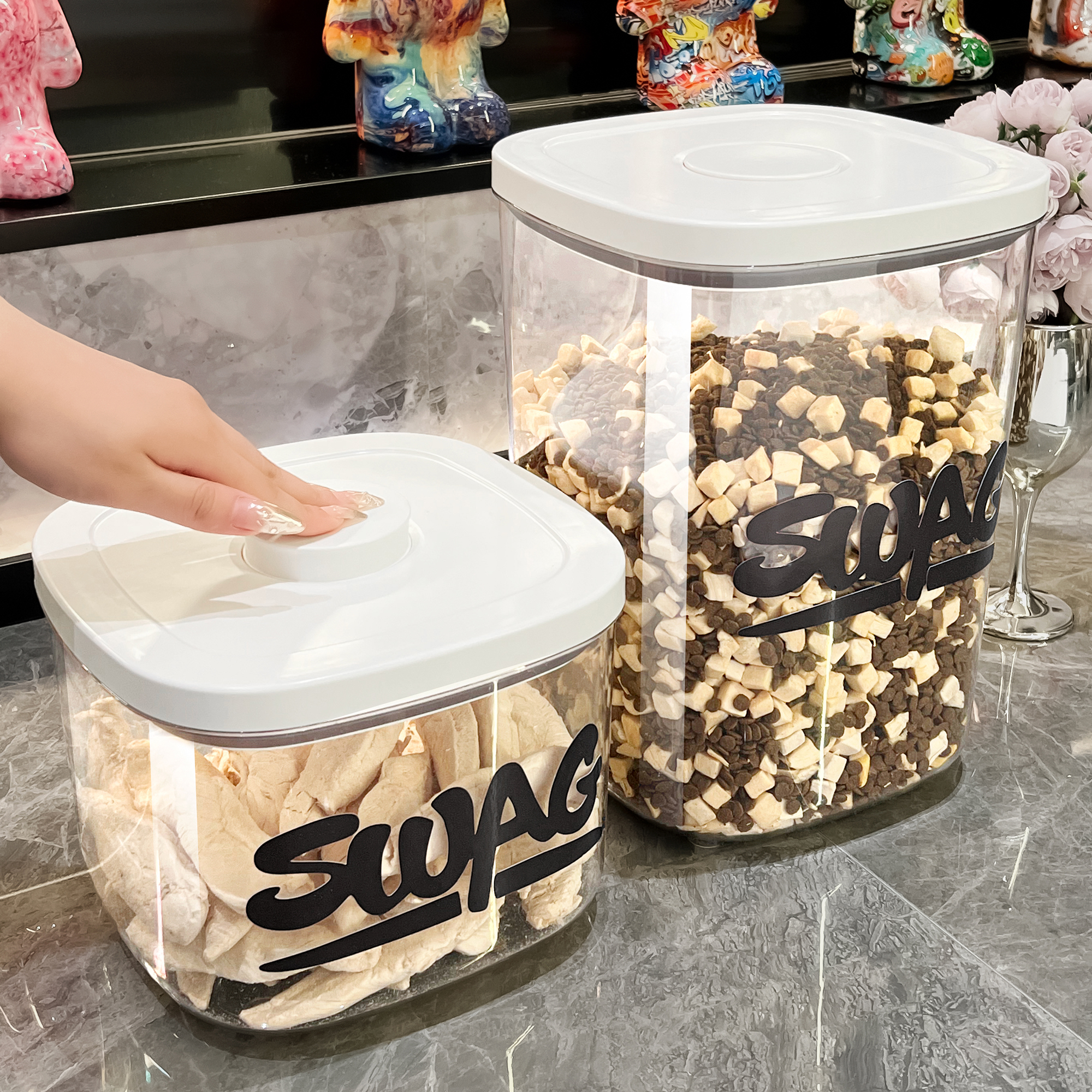 Cat food storage bucket dog food dense sealing box storage box pet…