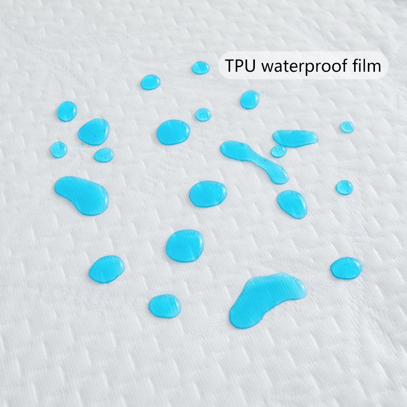 Amazon Comercio exterior Venta caliente fibra de bambú capa de aire jacquard impermeable colcha cubierta bebé colchón cubierta protectora pañal pad